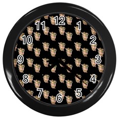 Angel Cherub Black Wall Clock (black) by snowwhitegirl