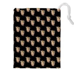 Angel Cherub Black Drawstring Pouch (5xl)