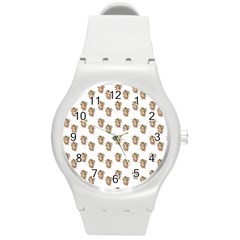 Angel Cherub White Round Plastic Sport Watch (m) by snowwhitegirl