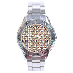 Angel Cherub Butterflies White Stainless Steel Analogue Watch by snowwhitegirl