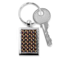 Angel Cherub Butterflies Black Key Chain (rectangle) by snowwhitegirl