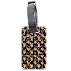 Angel Cherub Butterflies Black Luggage Tag (two Sides) by snowwhitegirl