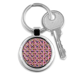 Angel Cherub Butterflies Pink Key Chain (round) by snowwhitegirl