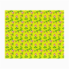 Carnation Pattern Yellow Small Glasses Cloth by snowwhitegirl