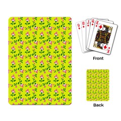 Carnation Pattern Yellow Playing Cards Single Design (rectangle) by snowwhitegirl