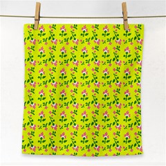 Carnation Pattern Yellow Face Towel by snowwhitegirl