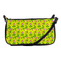 Carnation Pattern Yellow Shoulder Clutch Bag by snowwhitegirl