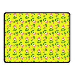 Carnation Pattern Yellow Fleece Blanket (small) by snowwhitegirl