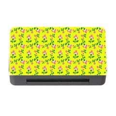 Carnation Pattern Yellow Memory Card Reader With Cf by snowwhitegirl