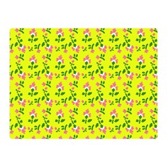 Carnation Pattern Yellow Double Sided Flano Blanket (mini)  by snowwhitegirl