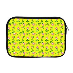 Carnation Pattern Yellow Apple Macbook Pro 17  Zipper Case by snowwhitegirl