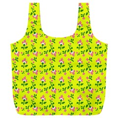 Carnation Pattern Yellow Full Print Recycle Bag (xxl)