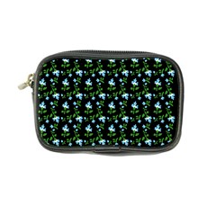 Carnation Pattern Black Coin Purse by snowwhitegirl