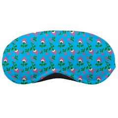 Carnation Pattern Blue Sleeping Mask by snowwhitegirl