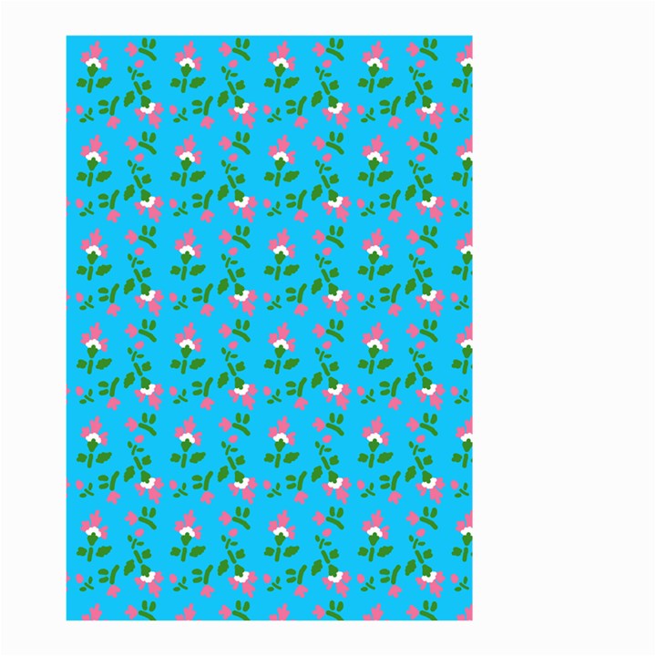 Carnation Pattern Blue Small Garden Flag (Two Sides)