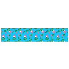 Carnation Pattern Blue Small Flano Scarf by snowwhitegirl