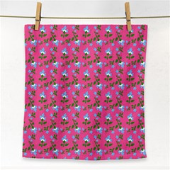 Carnation Pattern Pink Face Towel by snowwhitegirl