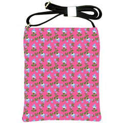 Carnation Pattern Pink Shoulder Sling Bag by snowwhitegirl