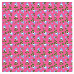 Carnation Pattern Pink Wooden Puzzle Square