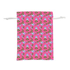 Carnation Pattern Pink Lightweight Drawstring Pouch (m) by snowwhitegirl