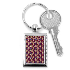 Angel Cherub Butterflies Magenta Key Chain (rectangle) by snowwhitegirl