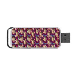 Angel Cherub Butterflies Magenta Portable Usb Flash (one Side)