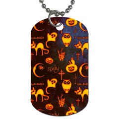 Funny Halloween Design Dog Tag (two Sides) by FantasyWorld7