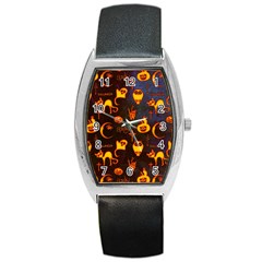 Funny Halloween Design Barrel Style Metal Watch by FantasyWorld7