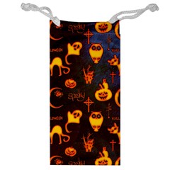 Funny Halloween Design Jewelry Bag by FantasyWorld7