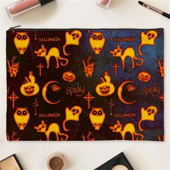 Funny Halloween Design Cosmetic Bag (xxxl) by FantasyWorld7