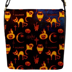 Funny Halloween Design Flap Closure Messenger Bag (s) by FantasyWorld7