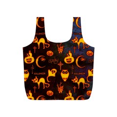 Funny Halloween Design Full Print Recycle Bag (s) by FantasyWorld7