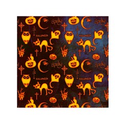 Funny Halloween Design Small Satin Scarf (square) by FantasyWorld7