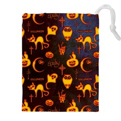 Funny Halloween Design Drawstring Pouch (4xl)