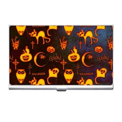 Funny Halloween Design Business Card Holder by FantasyWorld7