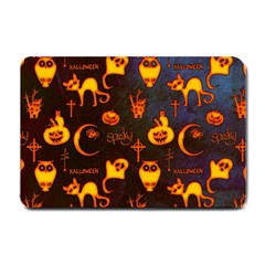 Funny Halloween Design Small Doormat  by FantasyWorld7