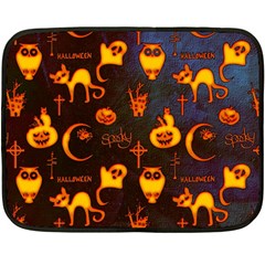 Funny Halloween Design Double Sided Fleece Blanket (mini)  by FantasyWorld7