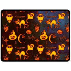 Funny Halloween Design Fleece Blanket (large)  by FantasyWorld7