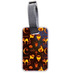 Funny Halloween Design Luggage Tag (two Sides) by FantasyWorld7