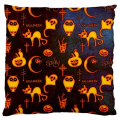 Funny Halloween Design Large Cushion Case (one Side) by FantasyWorld7