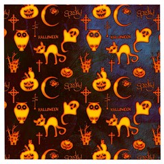 Funny Halloween Design Wooden Puzzle Square