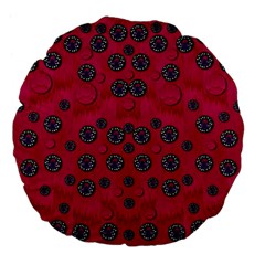 The Dark Moon Fell In Love With The Blood Moon Decorative Large 18  Premium Flano Round Cushions by pepitasart