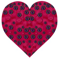 The Dark Moon Fell In Love With The Blood Moon Decorative Wooden Puzzle Heart