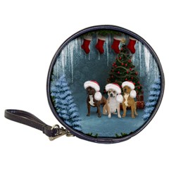 Christmas, Cute Dogs With Christmas Hat Classic 20-cd Wallets by FantasyWorld7