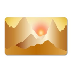 Twilight Mountain Landscape Sky Magnet (rectangular) by Vaneshart