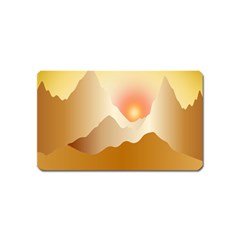 Twilight Mountain Landscape Sky Magnet (name Card) by Vaneshart