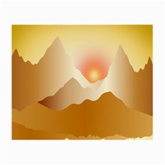 Twilight Mountain Landscape Sky Small Glasses Cloth (2 Sides) by Vaneshart