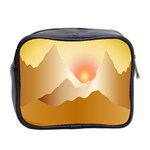 Twilight Mountain Landscape Sky Mini Toiletries Bag (Two Sides) Back