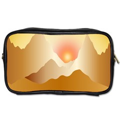 Twilight Mountain Landscape Sky Toiletries Bag (one Side) by Vaneshart