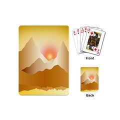 Twilight Mountain Landscape Sky Playing Cards Single Design (mini) by Vaneshart